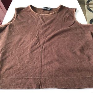 GEORGE Xl Ribbed Brown Tank Top